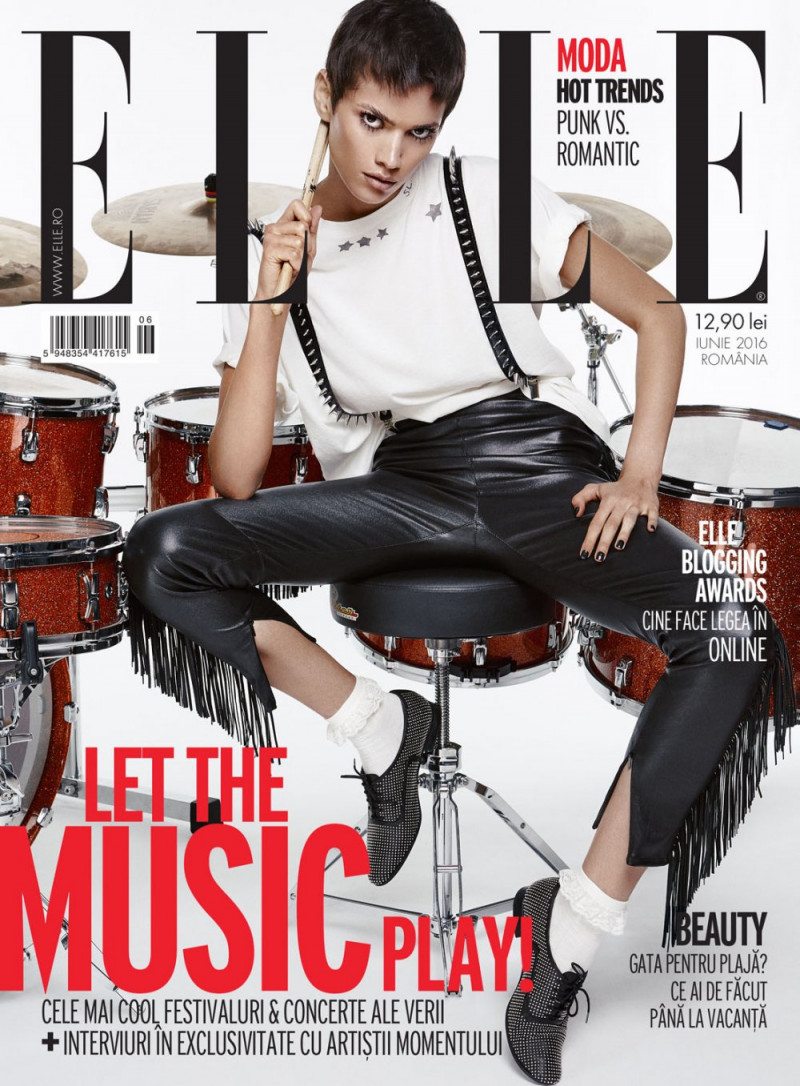 Eloisa Birleanu featured on the Elle Romania cover from June 2016