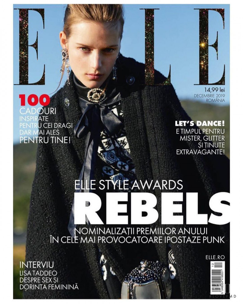 Esther Heesch featured on the Elle Romania cover from December 2019