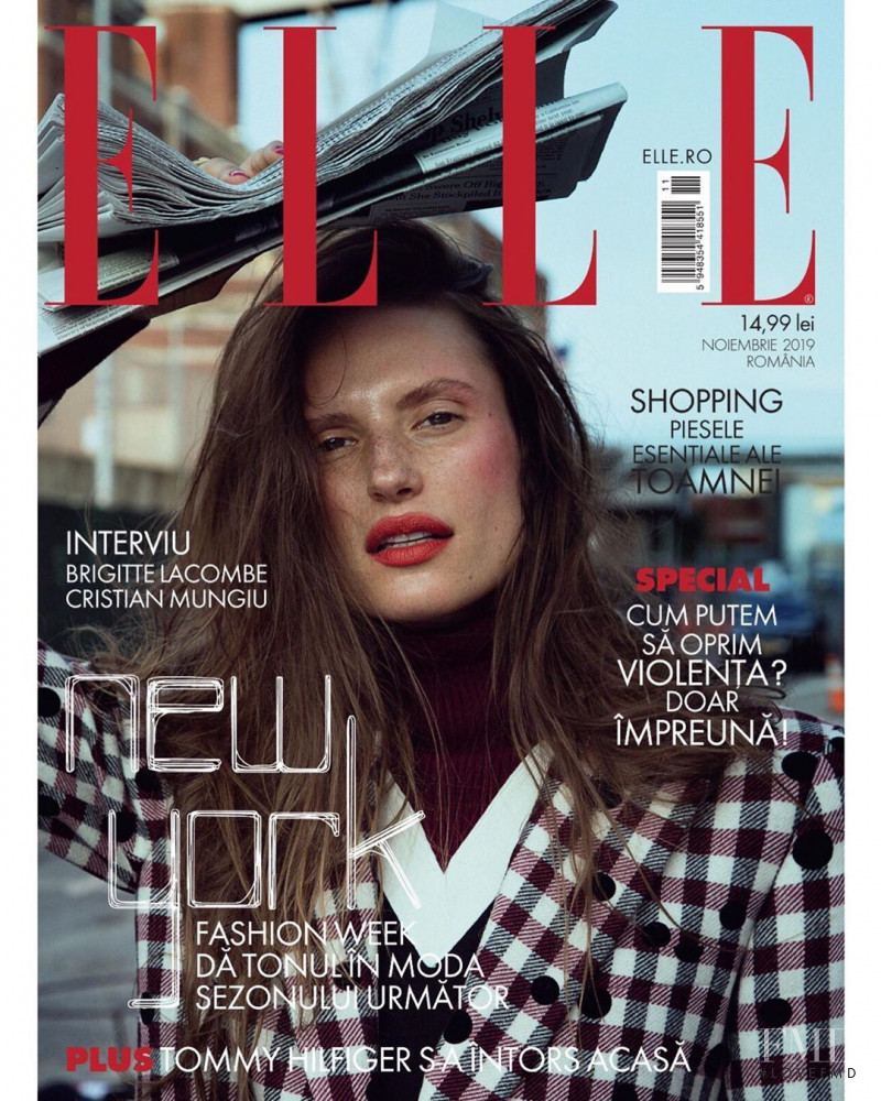 Cate Underwood featured on the Elle Romania cover from November 2019