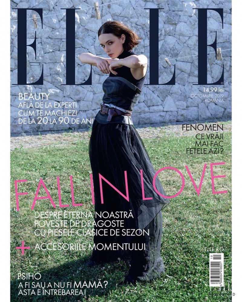 Ruxanda Varta featured on the Elle Romania cover from October 2019
