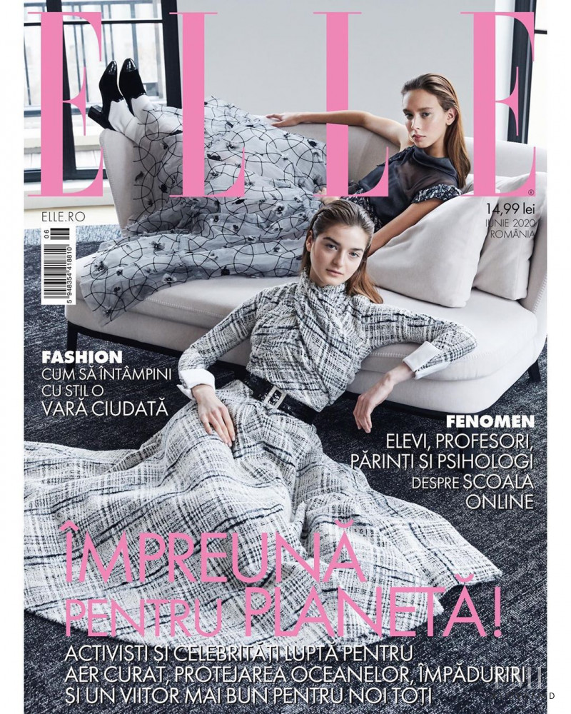 Moira Berntz featured on the Elle Romania cover from June 2020