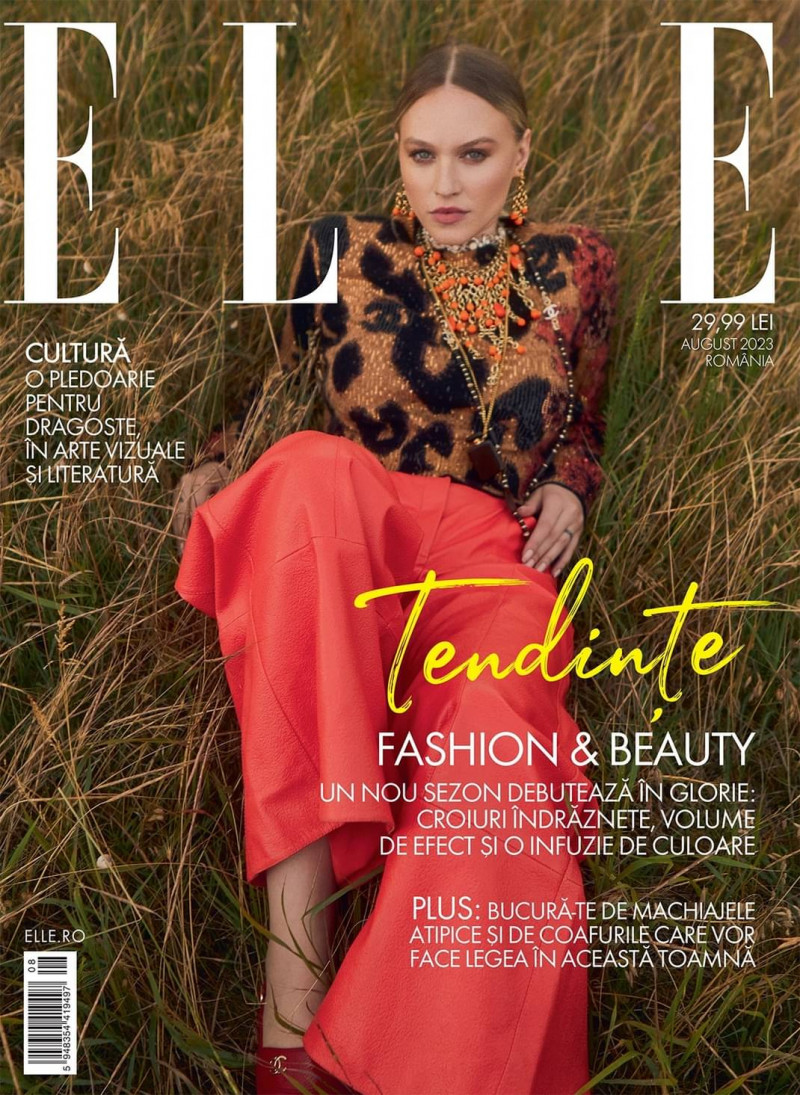  featured on the Elle Romania cover from August 2023