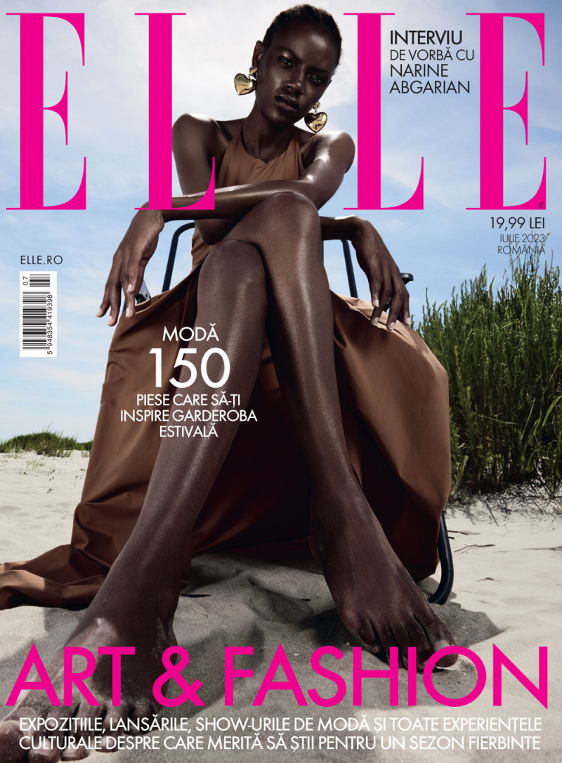 Zenith Bvukutwa featured on the Elle Romania cover from July 2023