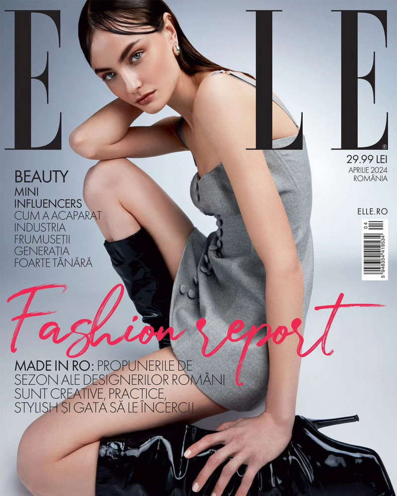 Paula Cioltean featured on the Elle Romania cover from April 2024