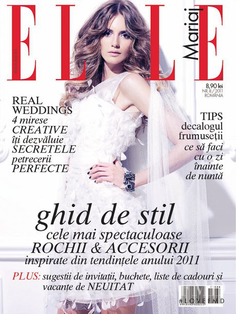 Veronica Pascu featured on the Elle Mariaj cover from March 2011