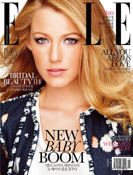 Blake Lively featured on the Elle Korea cover from May 2011