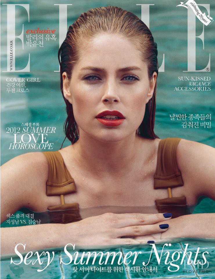 Doutzen Kroes featured on the Elle Korea cover from July 2012