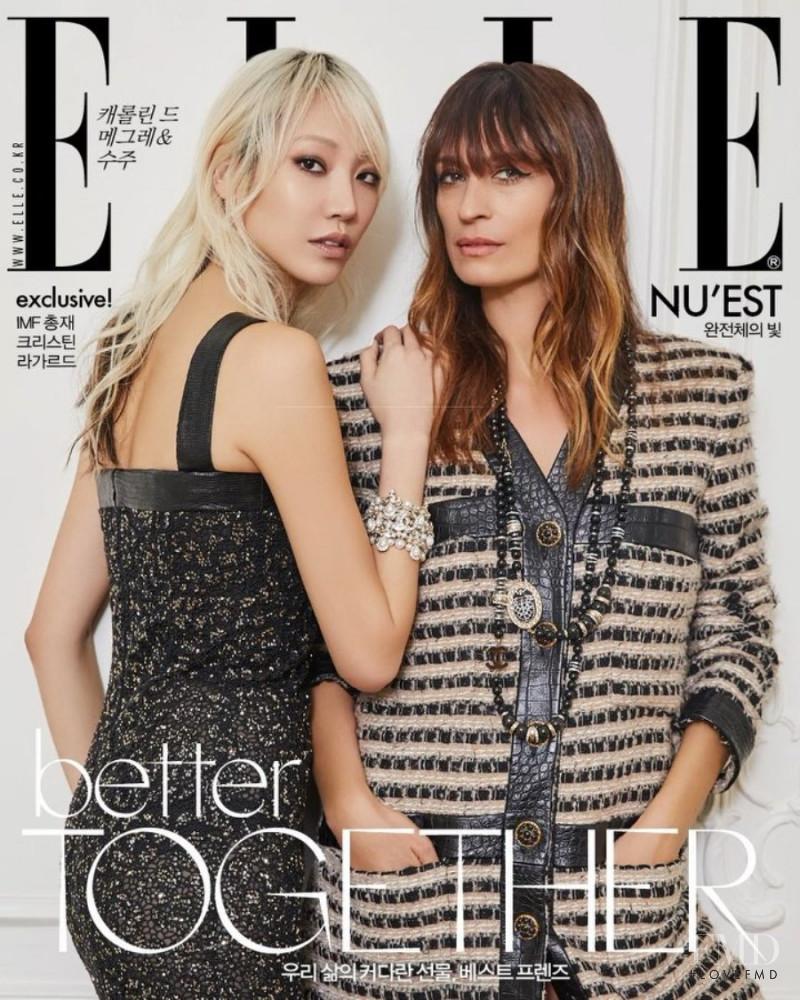 Caroline de Maigret, Soo Joo Park featured on the Elle Korea cover from May 2019