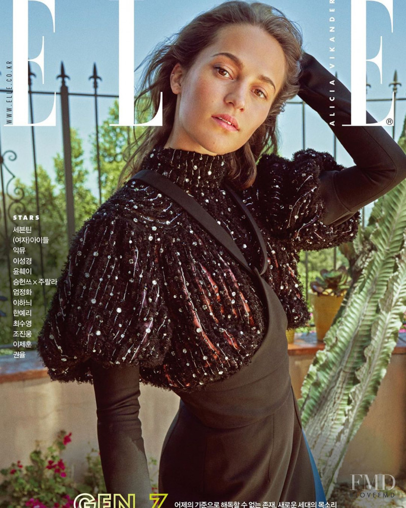 Alicia Vikander featured on the Elle Korea cover from November 2019
