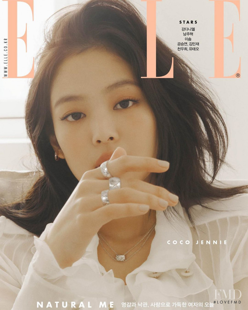 Jennie Kim featured on the Elle Korea cover from October 2019