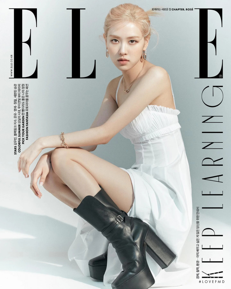 Roseanne "Rosé" Park featured on the Elle Korea cover from June 2021