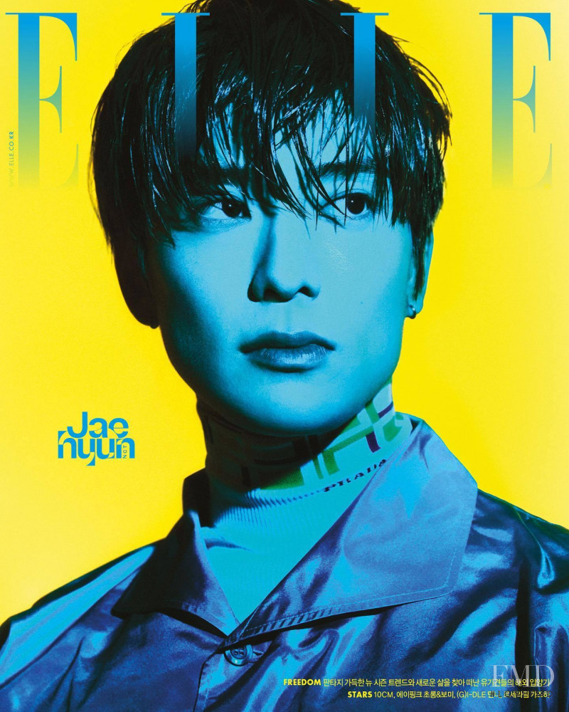 Jaehyun featured on the Elle Korea cover from August 2022