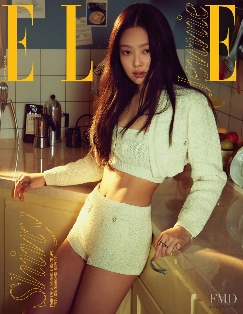 Jennie Kim featured on the Elle Korea cover from February 2022