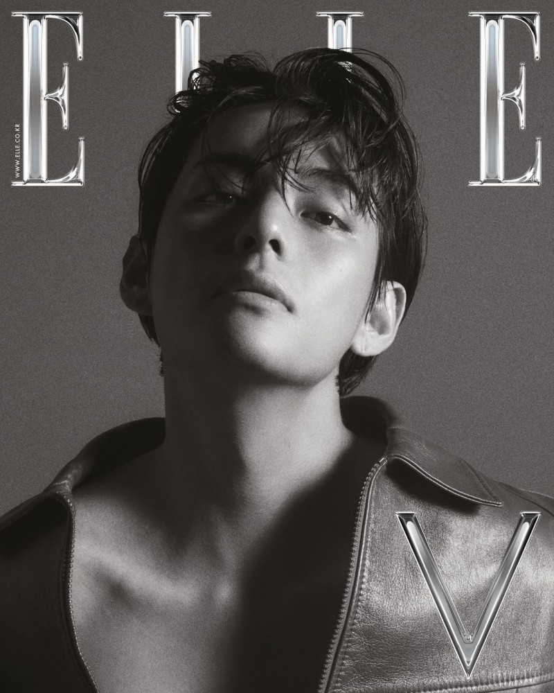 V featured on the Elle Korea cover from April 2023