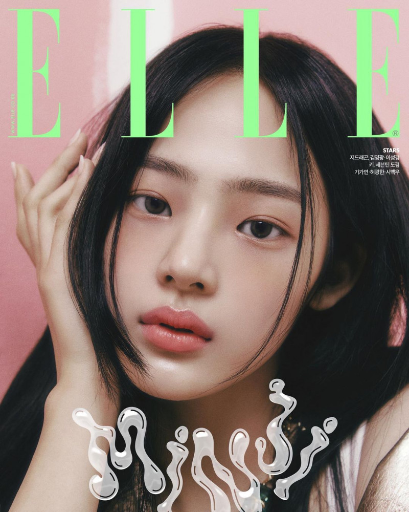 Minji featured on the Elle Korea cover from March 2023