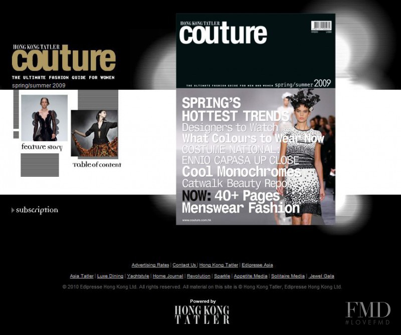  featured on the Couture.hk screen from April 2010