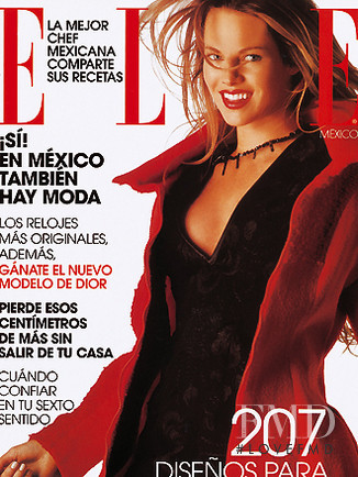 Cristina Teutli featured on the Elle Mexico cover from August 1998
