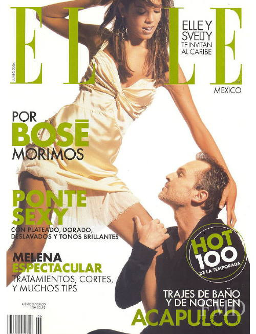 Paulina Flores featured on the Elle Mexico cover from June 2004