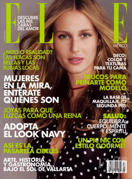 Vanesa Lorenzo featured on the Elle Mexico cover from March 2007