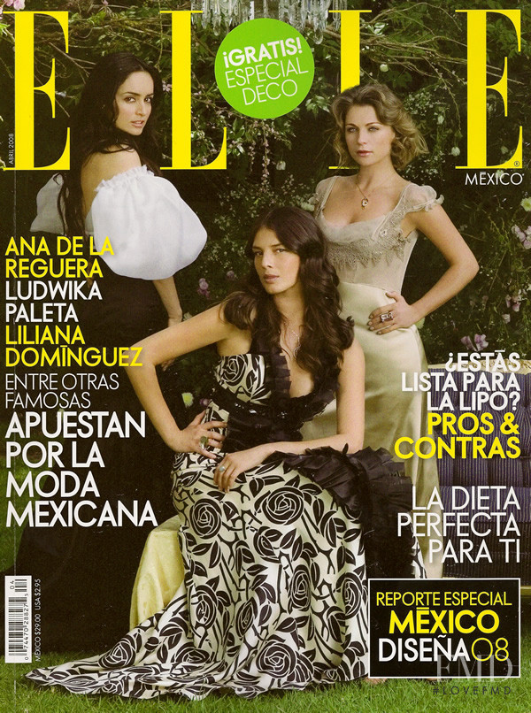 Liliana Dominguez featured on the Elle Mexico cover from April 2008