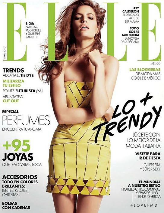 Cameron Russell featured on the Elle Mexico cover from May 2010