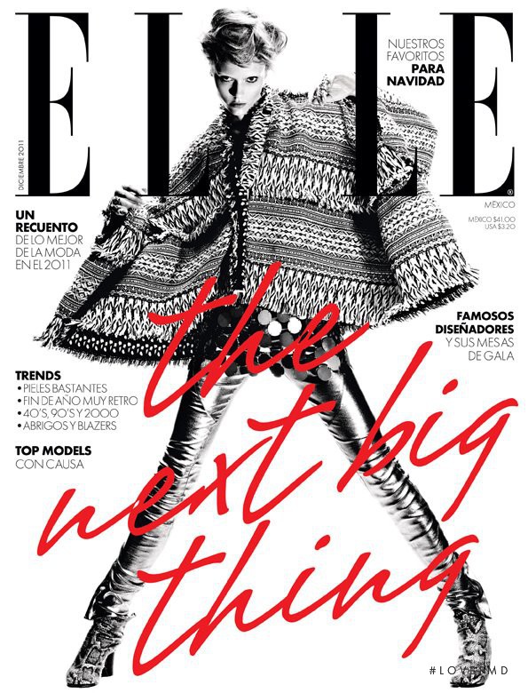 Martha Streck featured on the Elle Mexico cover from December 2011