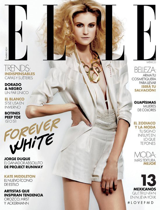 Cecilia Cánepa featured on the Elle Mexico cover from January 2011
