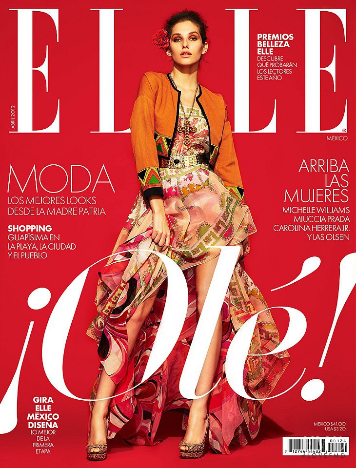Kelsey van Mook featured on the Elle Mexico cover from April 2012