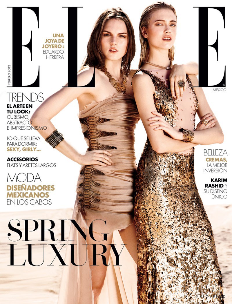 Polina Sova, Anna Zanovello featured on the Elle Mexico cover from February 2012