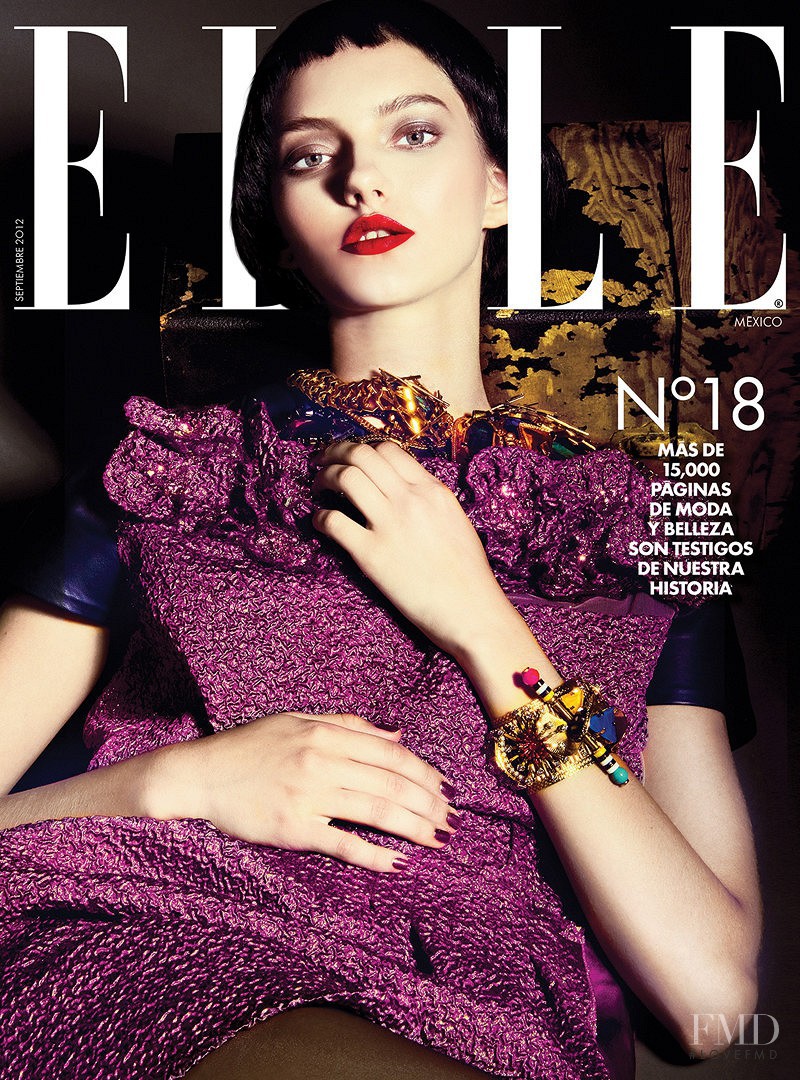 Anya Kazakova featured on the Elle Mexico cover from September 2012