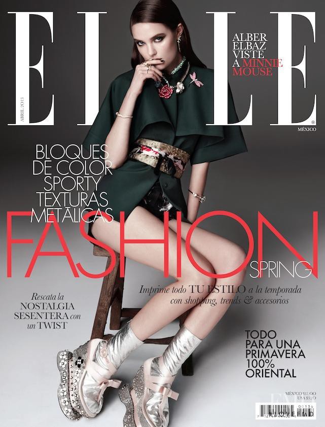 Katie Fogarty featured on the Elle Mexico cover from April 2013