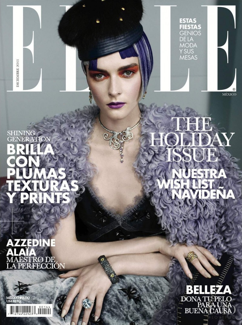 Zenia Sevastyanova featured on the Elle Mexico cover from December 2013