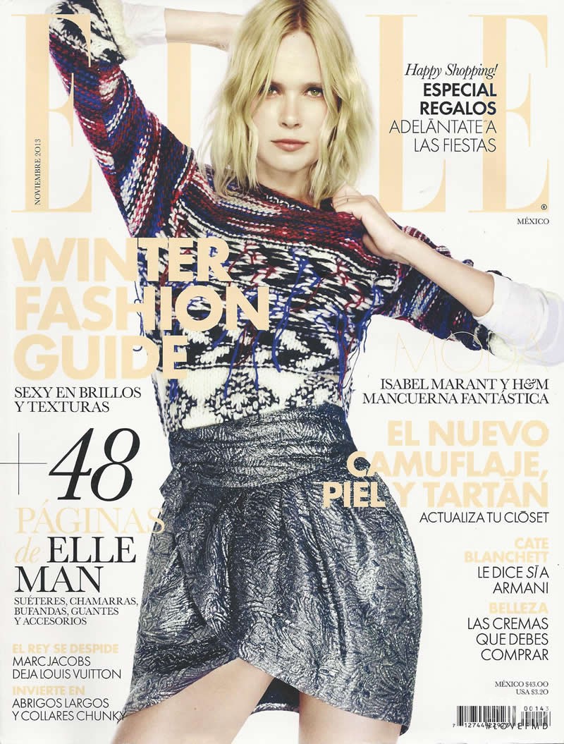 Dewi Driegen featured on the Elle Mexico cover from November 2013