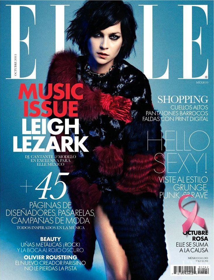 Leigh Lezark featured on the Elle Mexico cover from October 2013