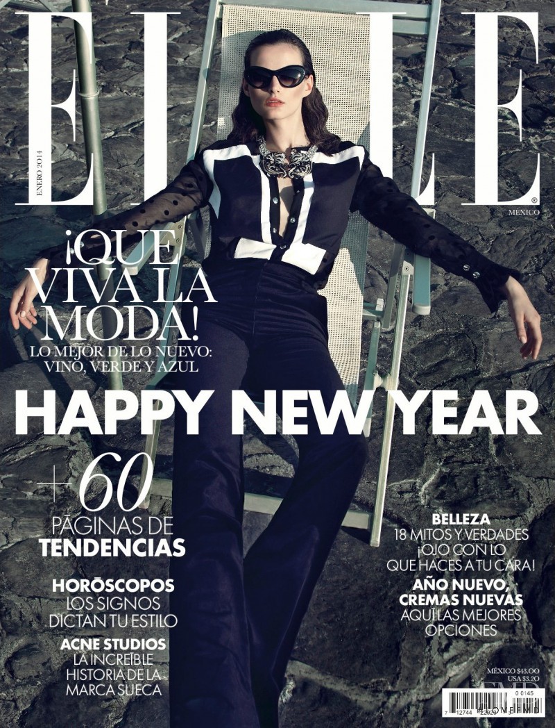 Ksenia Nazarenko featured on the Elle Mexico cover from January 2014