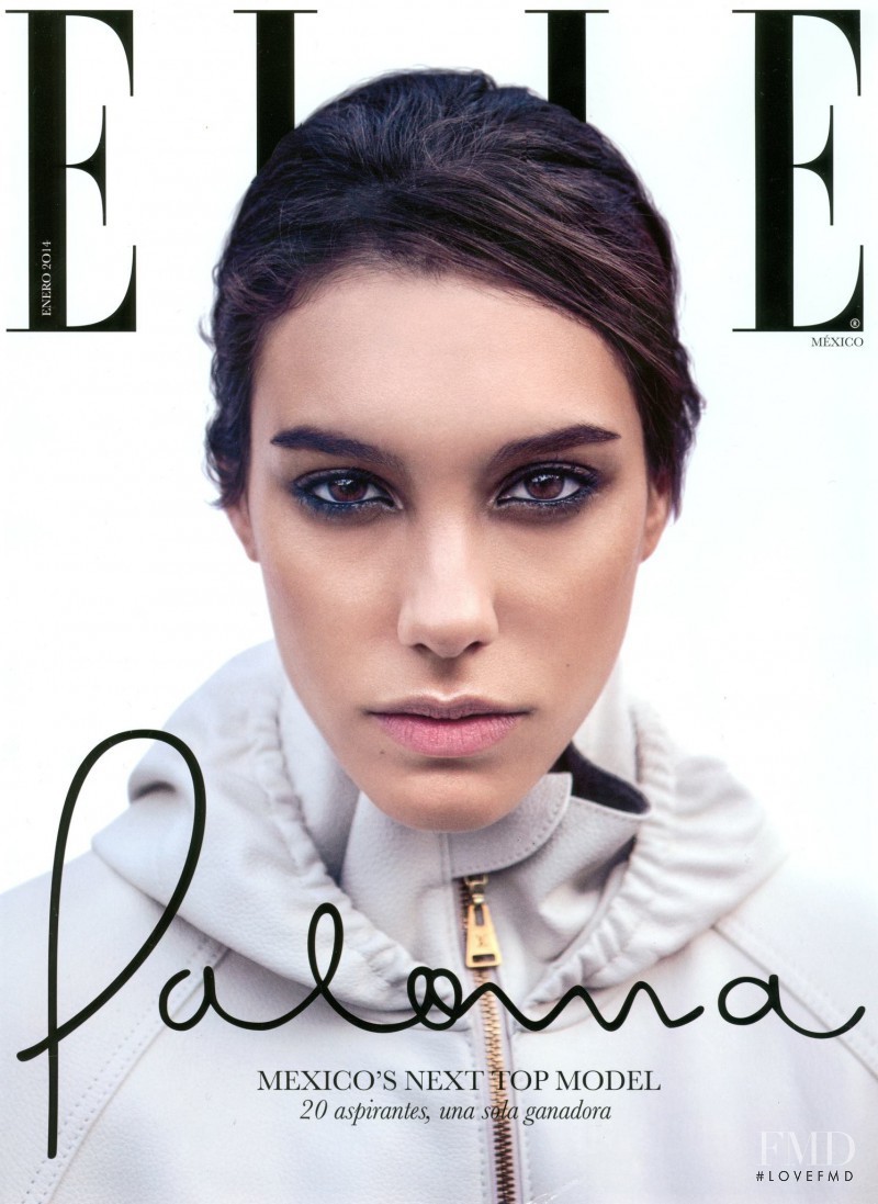 Paloma Aguilar featured on the Elle Mexico cover from January 2014