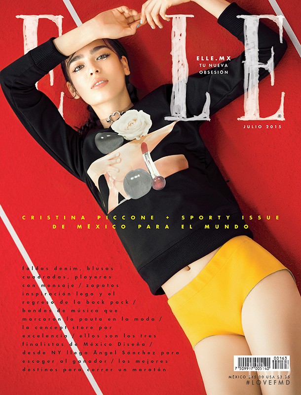 Cristina Piccone featured on the Elle Mexico cover from July 2015