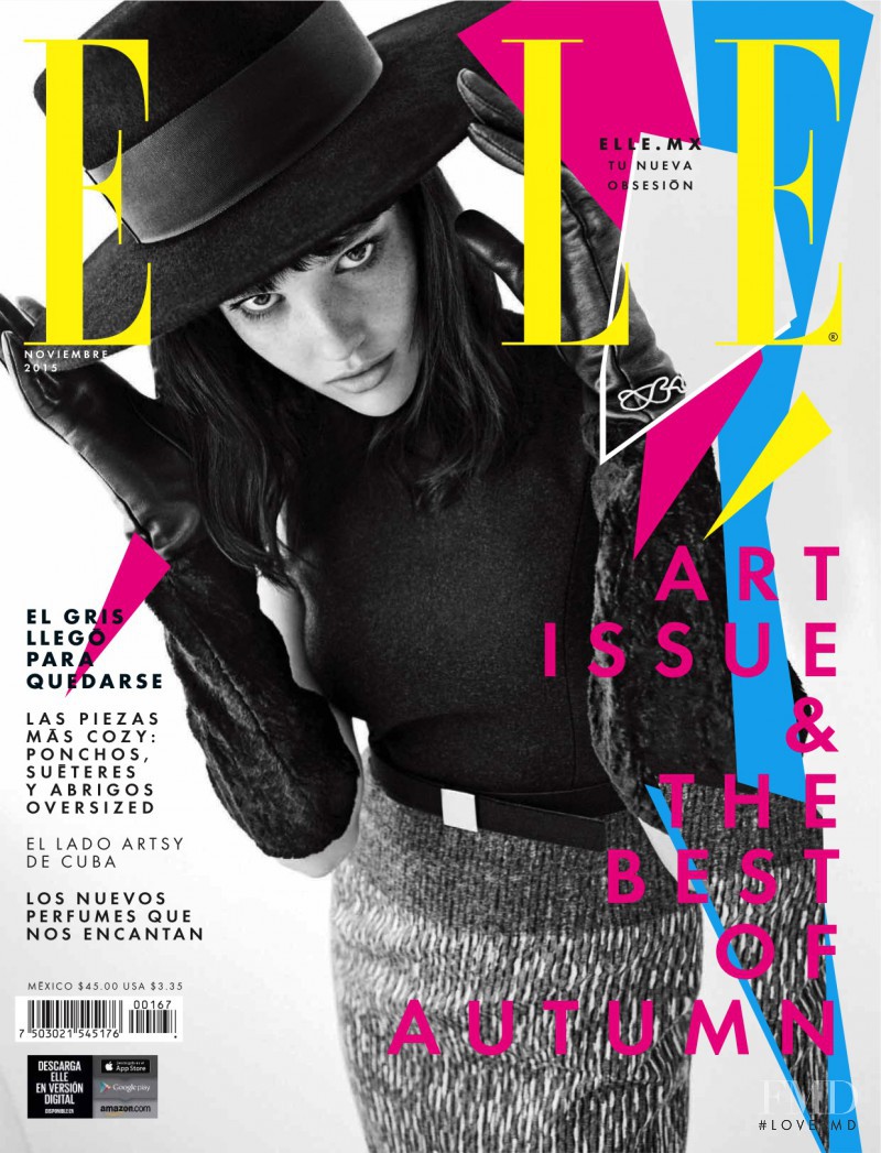 Anya Lyagoshina featured on the Elle Mexico cover from October 2015