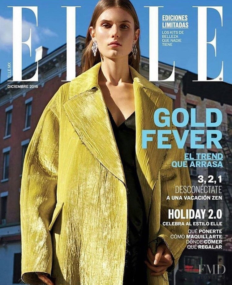 Alicia Holtz featured on the Elle Mexico cover from December 2016