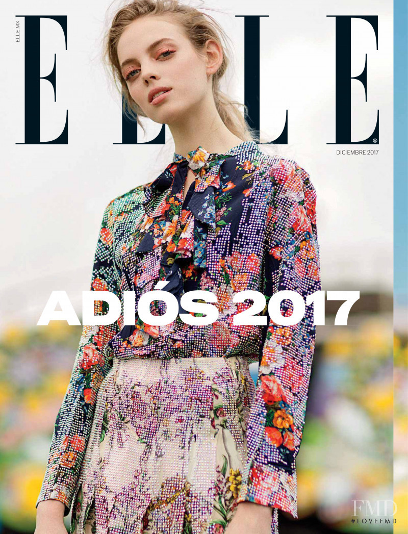 Mariana Zaragoza featured on the Elle Mexico cover from December 2017