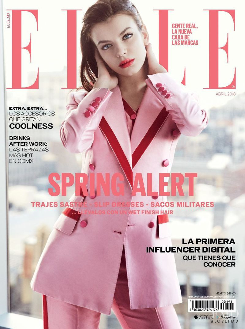 Sonia Ben Ammar featured on the Elle Mexico cover from March 2018