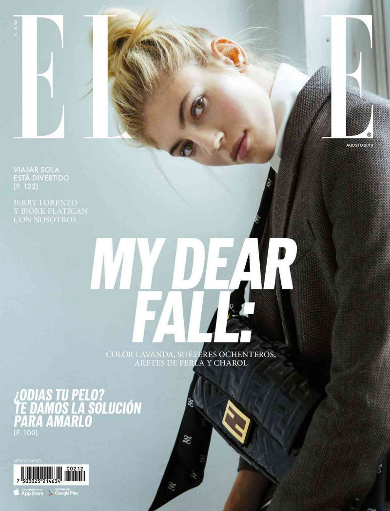 Devon Windsor featured on the Elle Mexico cover from August 2019