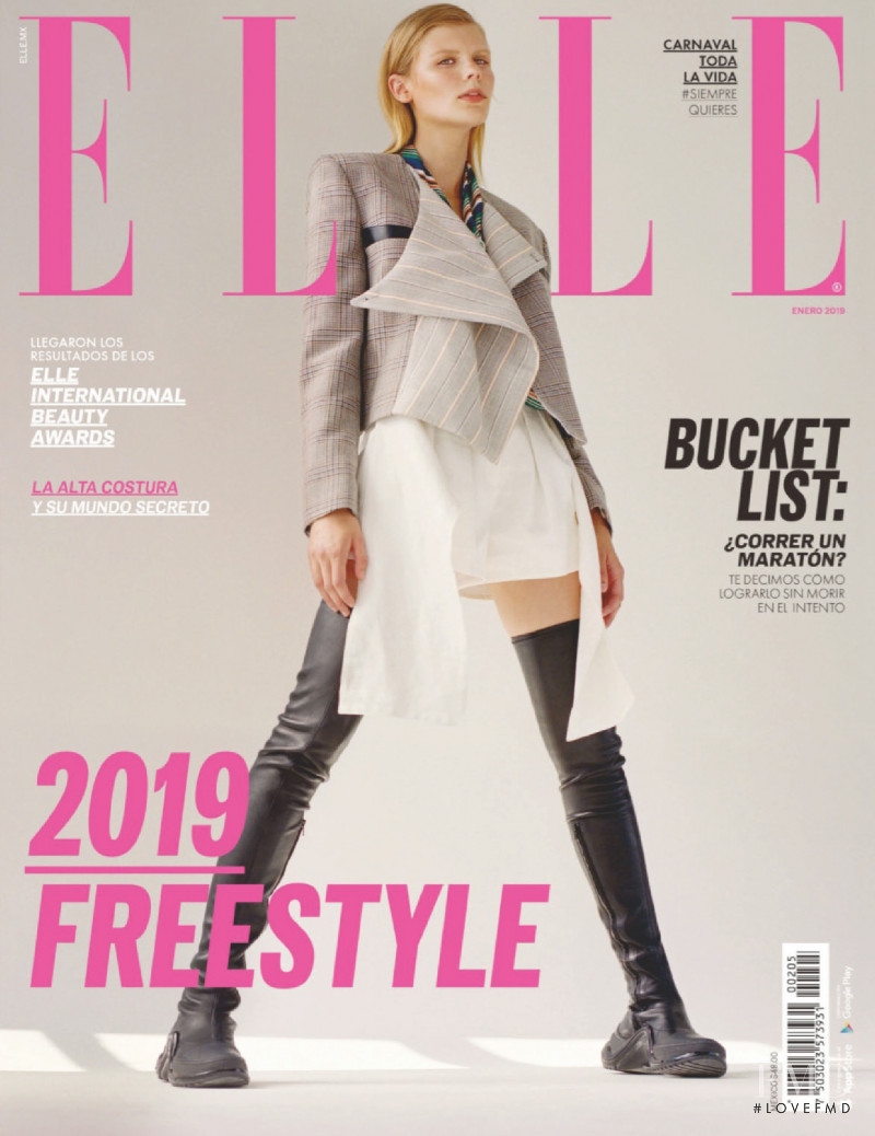 Alexandra Elizabeth Ljadov featured on the Elle Mexico cover from January 2019