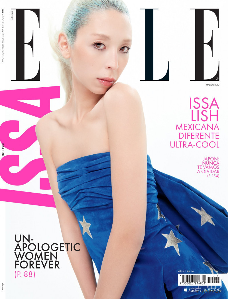 Issa Lish featured on the Elle Mexico cover from March 2019