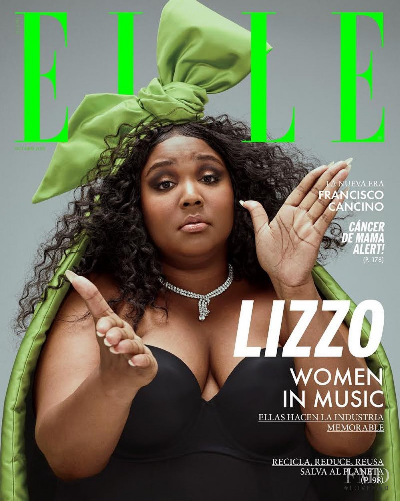Lizzo featured on the Elle Mexico cover from October 2019
