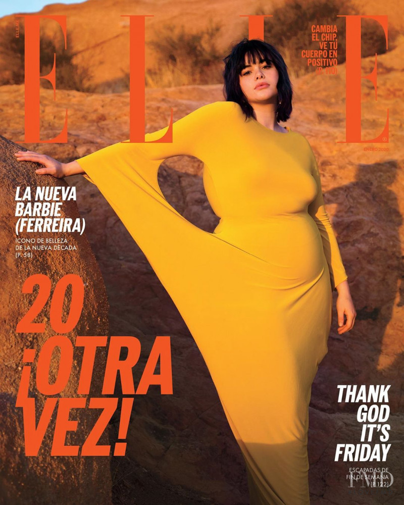 Barbie Ferreira featured on the Elle Mexico cover from January 2020