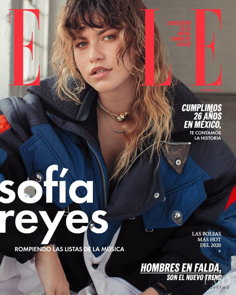 Sofia Reyes featured on the Elle Mexico cover from November 2020