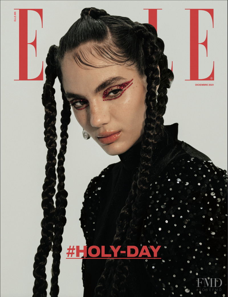 Jess Salgado featured on the Elle Mexico cover from December 2021