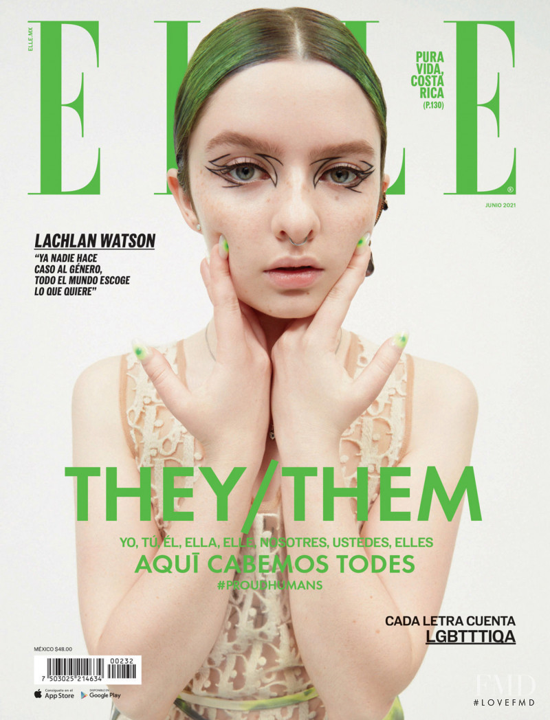  Lachlan Watson featured on the Elle Mexico cover from June 2021