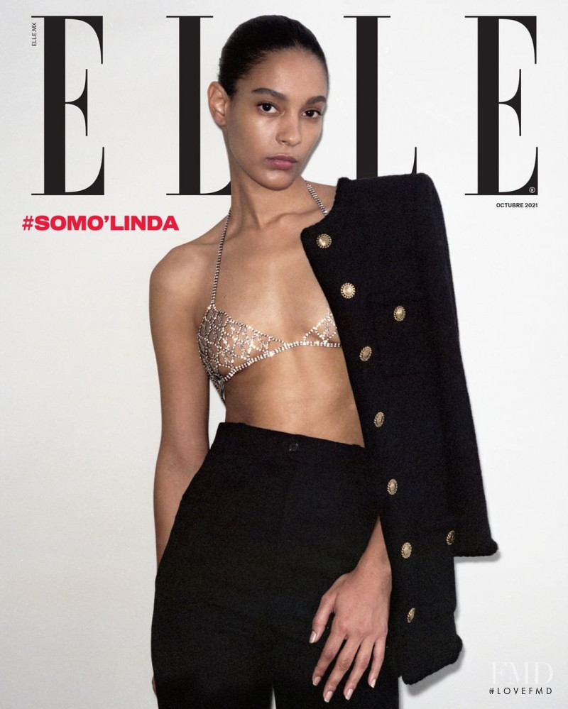 Luisana Gonzalez featured on the Elle Mexico cover from October 2021
